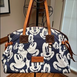 Dooney & Bourke Large Bag Mickey Mouse Faces Blue-Vintage!